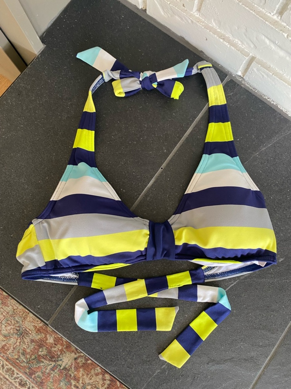 Jag Swimwear Striped Halter Bikini Top